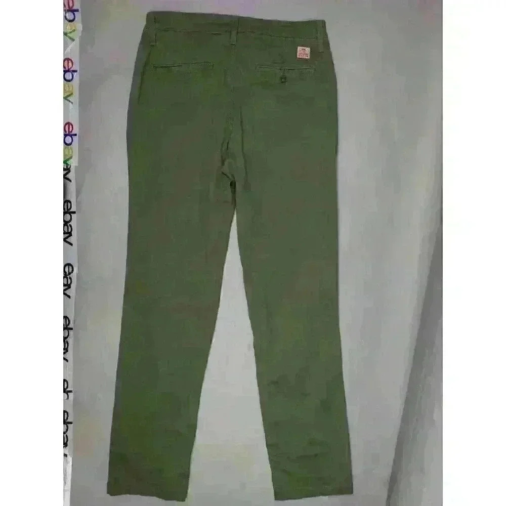 Devil Dog Men’s‎ Pants Slim Fit Chinos Dungarees Rugged Olive Cotton/Poly 32x32 - Picture 9 of 11